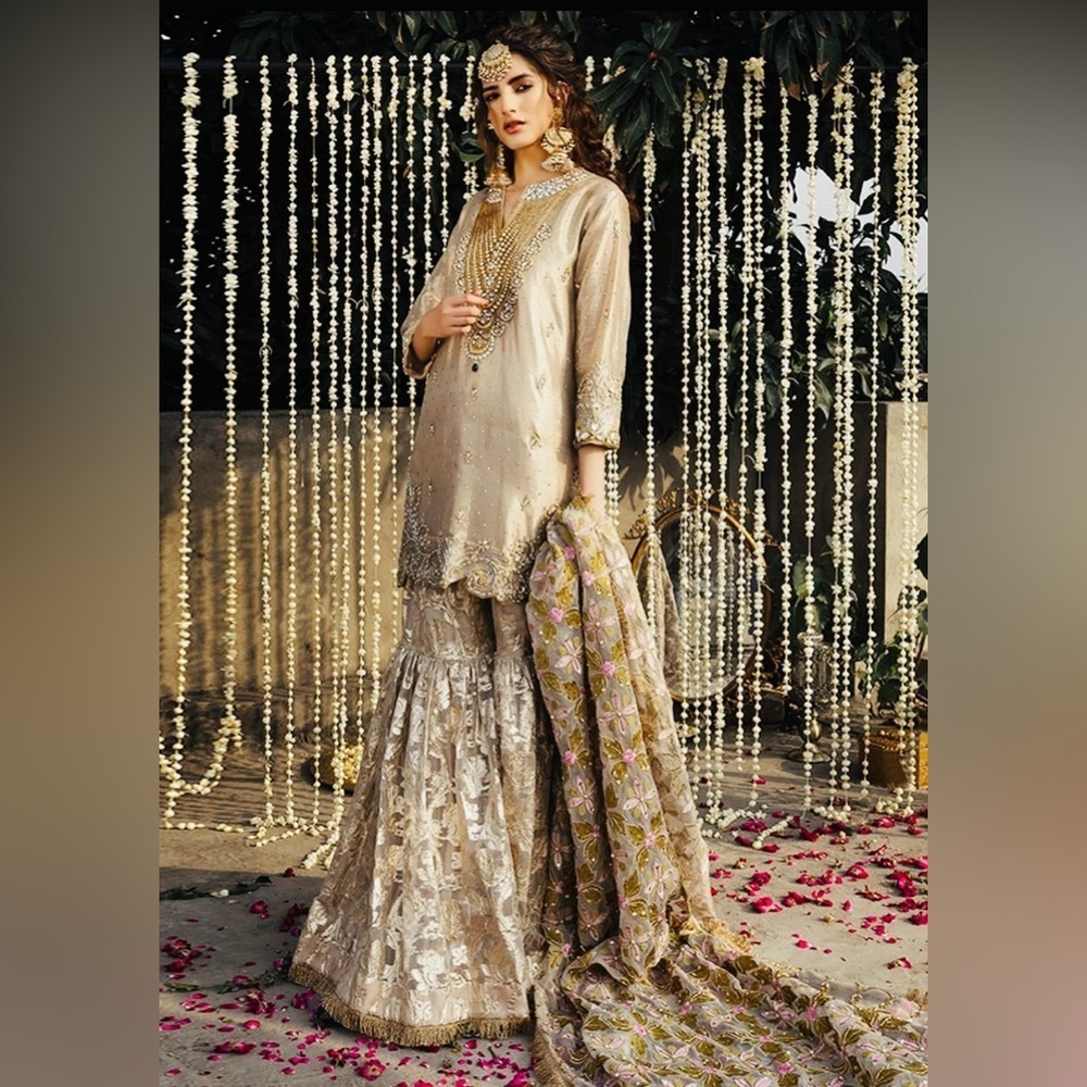 MARIA BASIT MALIK BRIDAL HEAVY PAKISTANI DESIGNER DRESS WEDDING NIKAH INDIAN